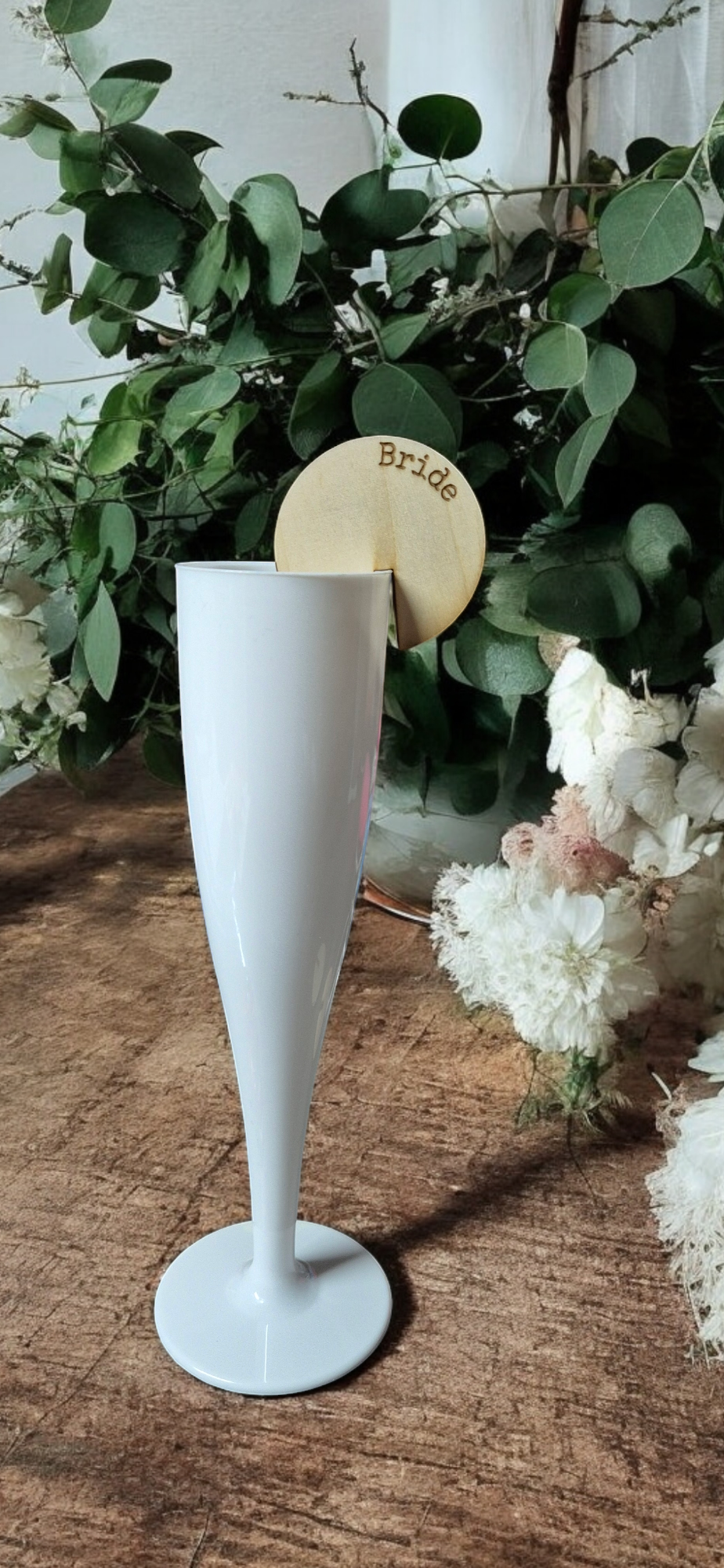 Champagne Glass Name Tag
