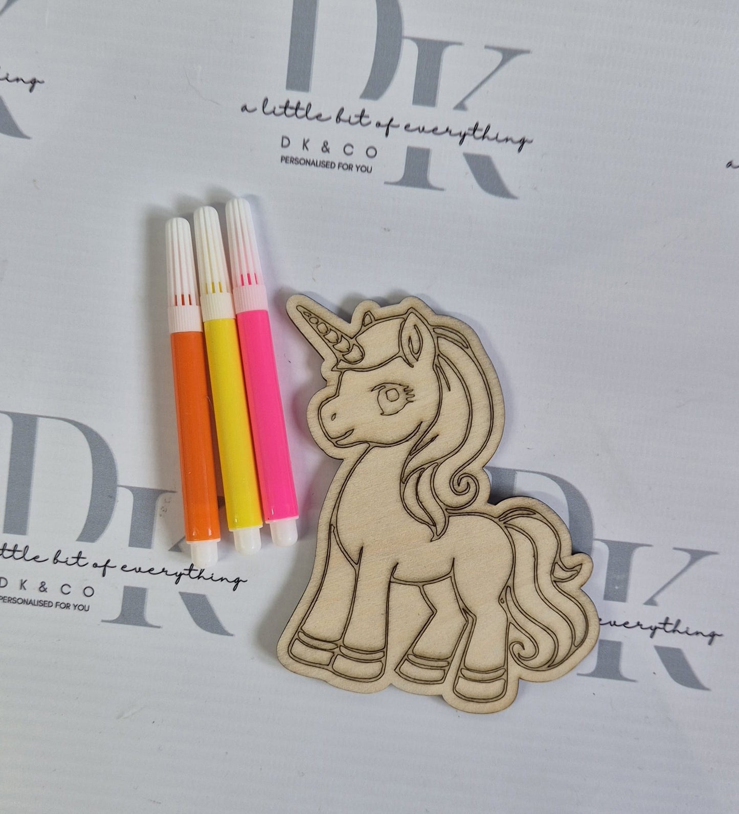 Colour Your Own Wooden Shape