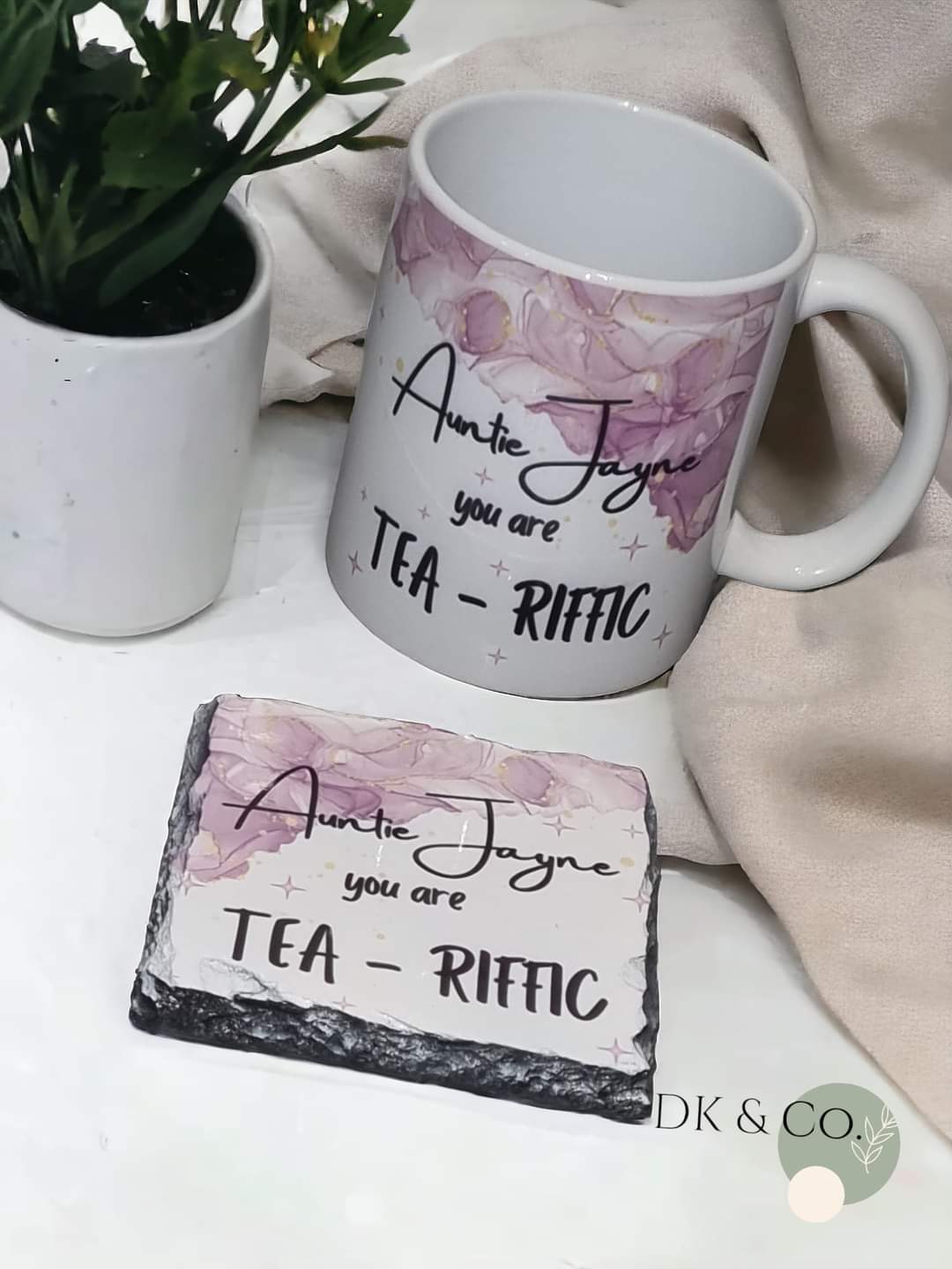 Mug & Slate Coaster Set