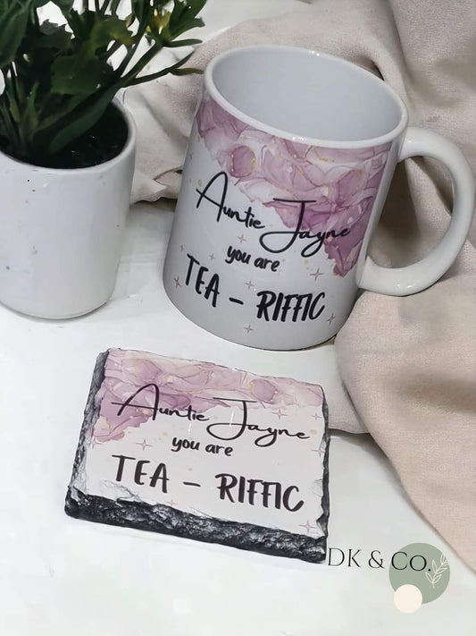 Mug & Slate Coaster Set