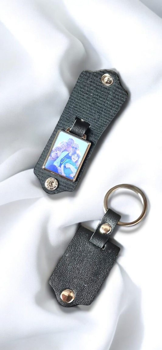 Leather Photo Keyring