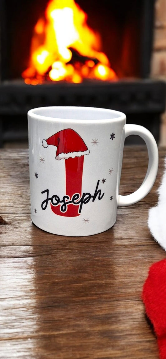 Christmas Initial Mug