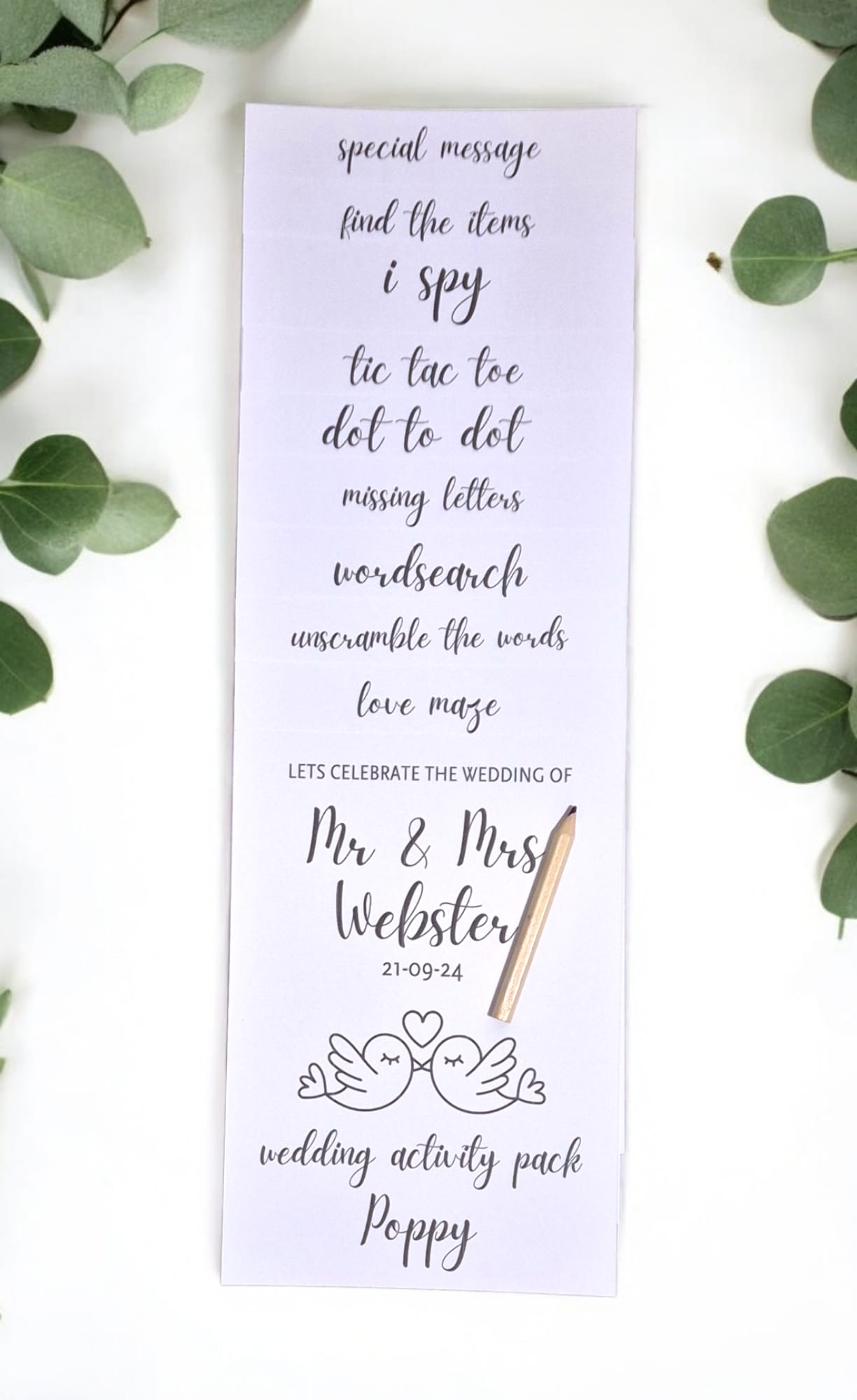 Wedding Activity Pack *NEW STYLE*
