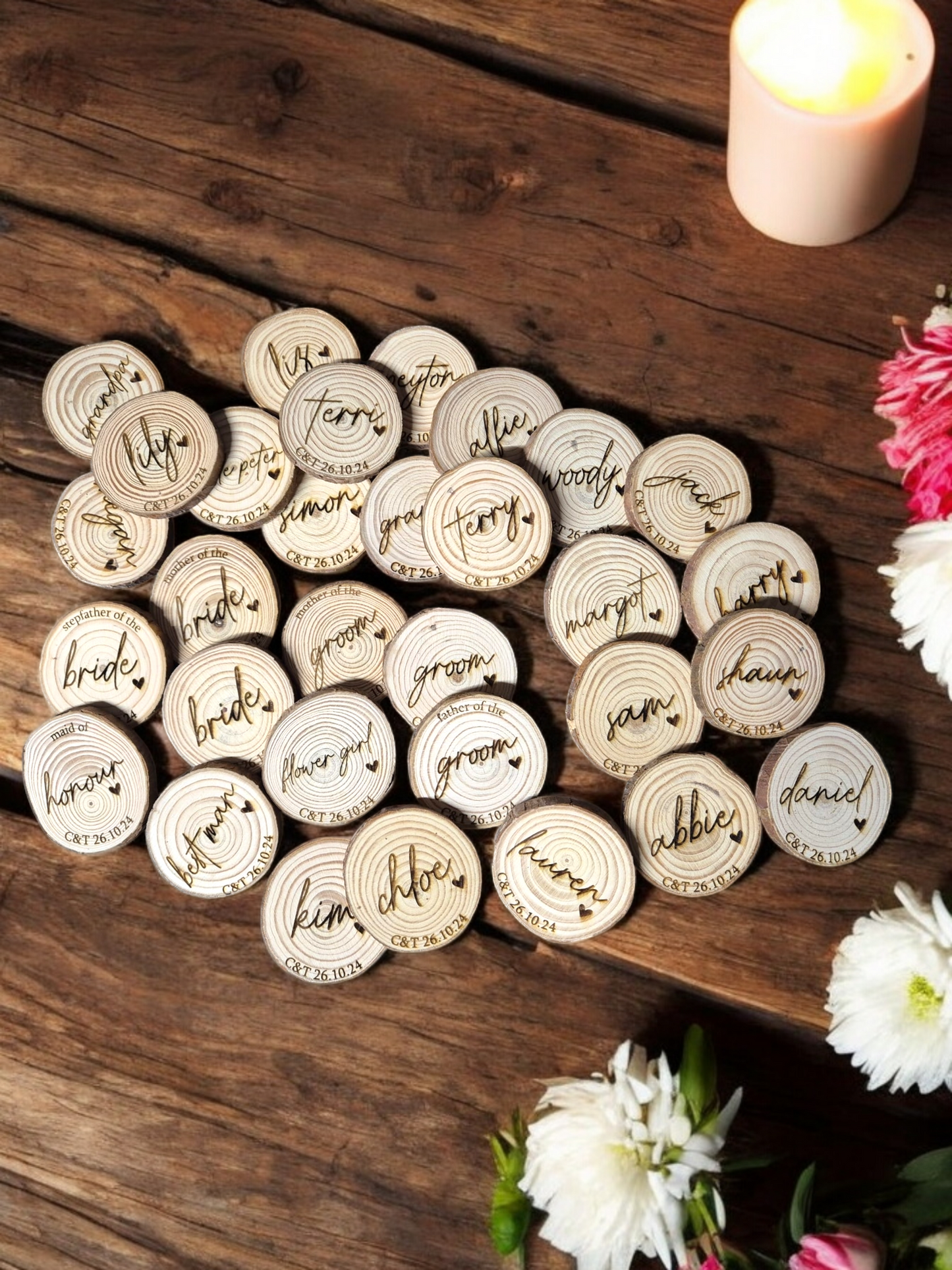 Log Slice Place Name / Coaster