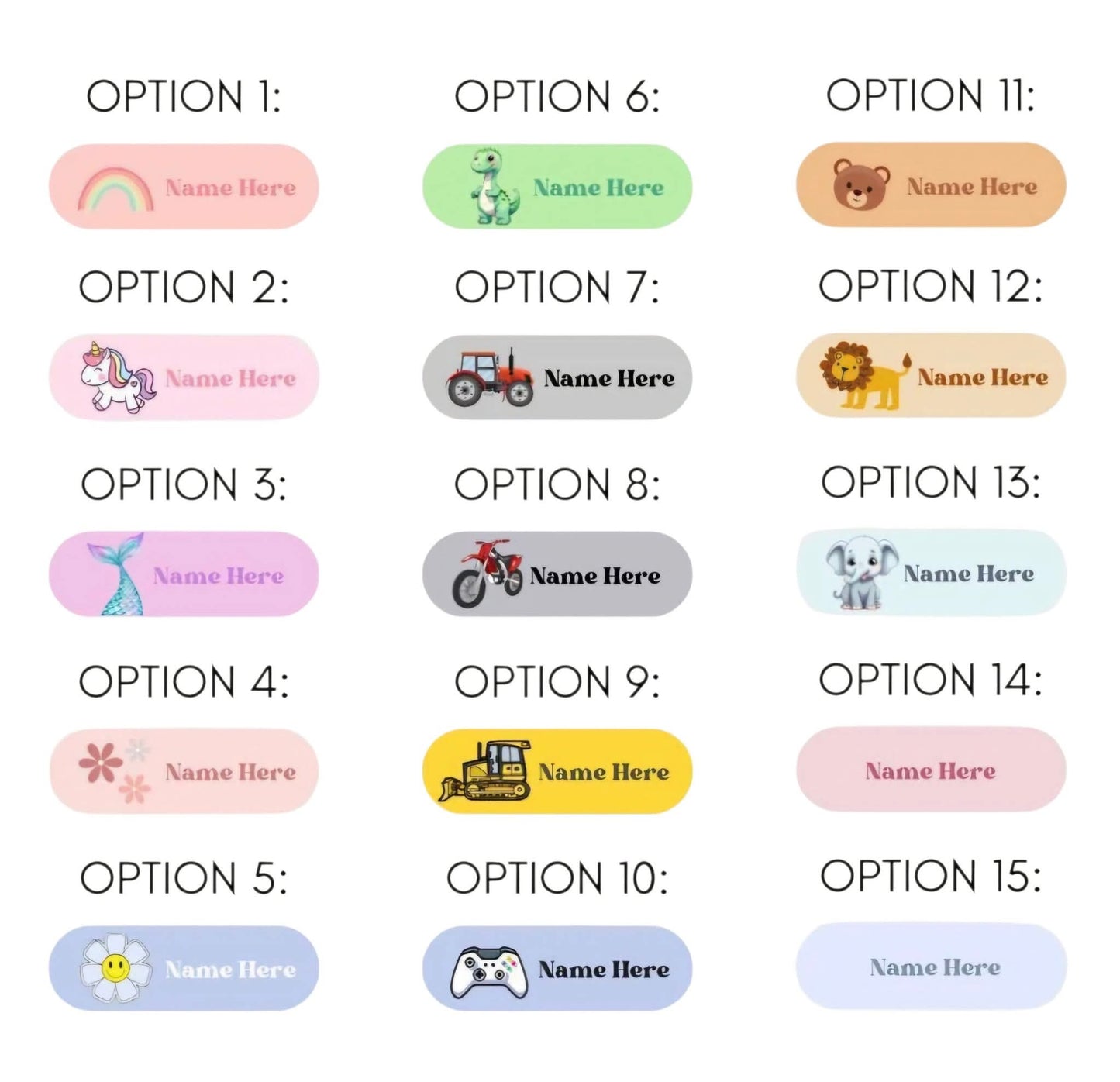 Iron-On Name Labels for Clothes